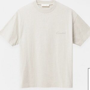 Essentials Men's Cream Short Sleeve Logo Tee